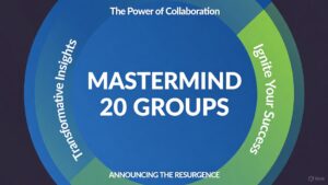 Infographic that says Mastermind 20 groups
