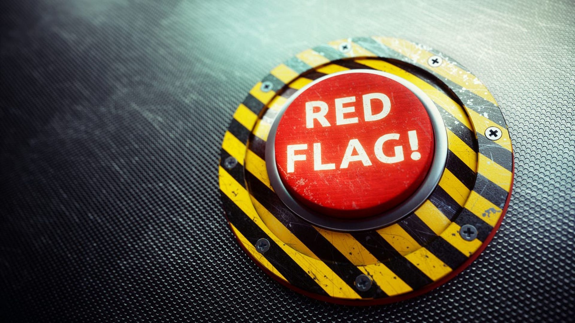 Red button with the words "Red Flag" written on it