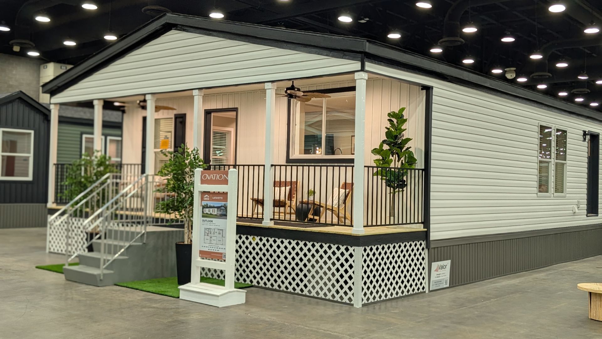 Exterior of a modern manufactured home