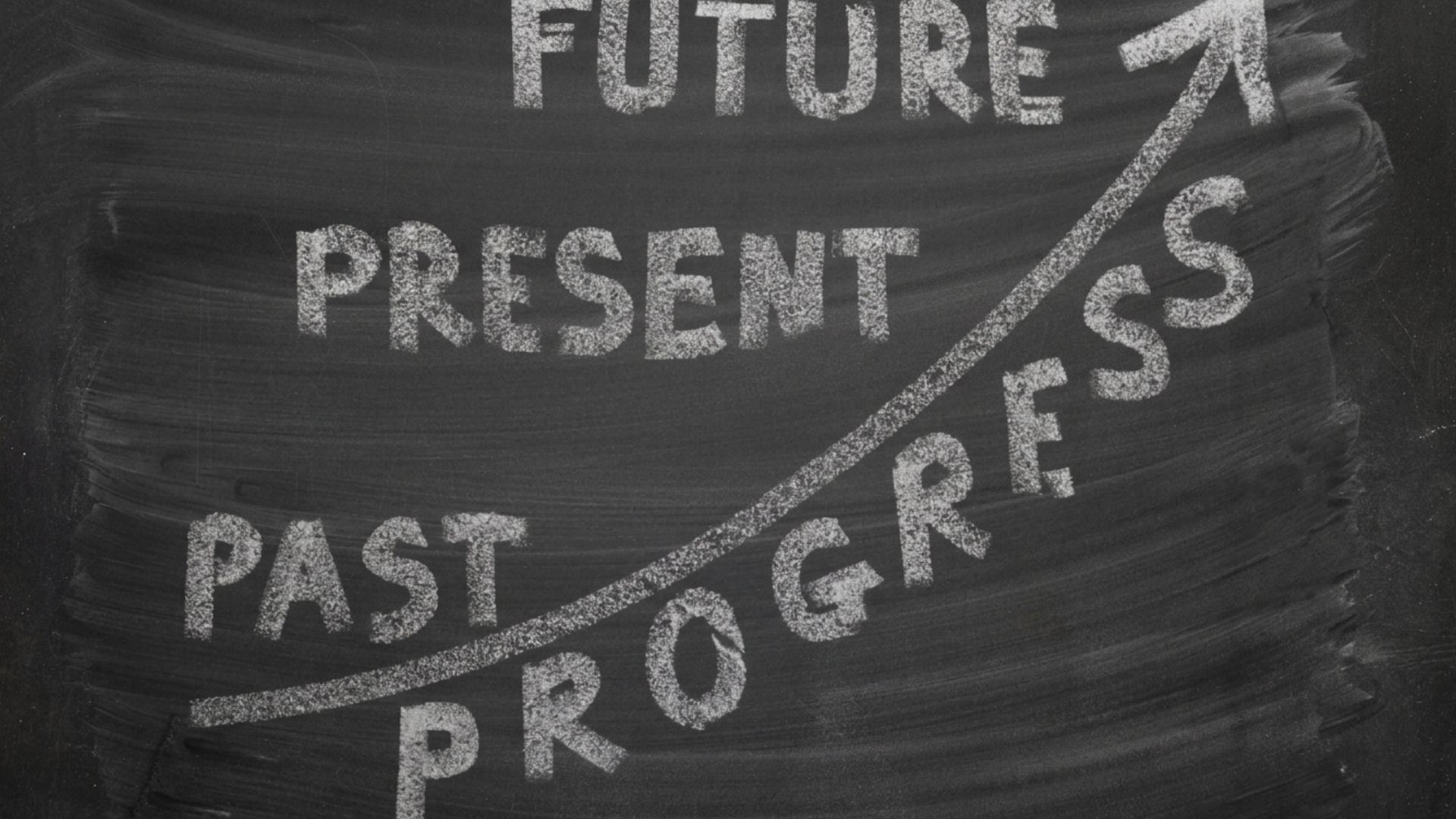 A infographic that shows a graph of progress moving from past, present to future.